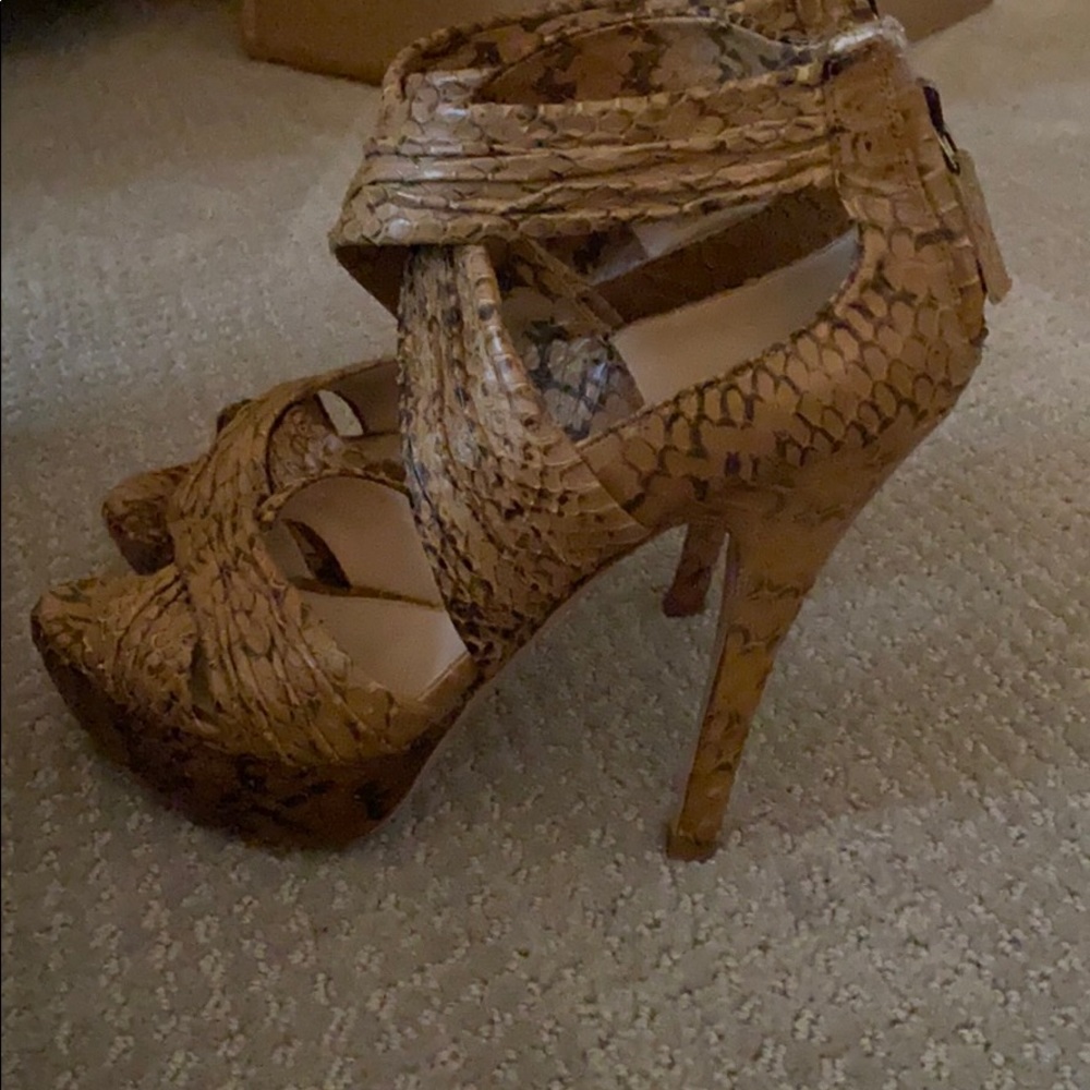 Prada tan python leather sandals - Picture 6 of 8